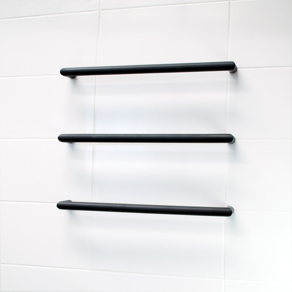 3 x Single Round Bar KIT - Matt Black - 500 x 90mm 12W per bar